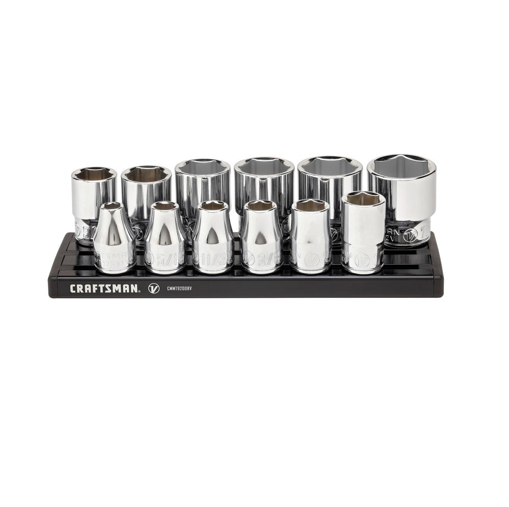 Craftsman CMMT17330V SAE 6 Point Socket Set, 3/8 inch