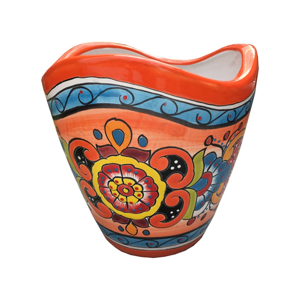Avera Products APG555130 Ceramic Talavera Planter, Multicolored