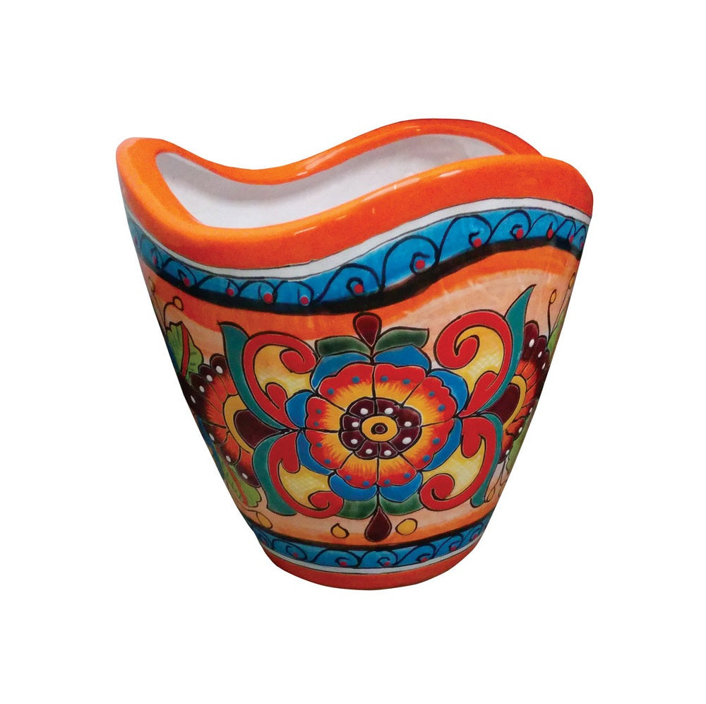 Avera Products APG555130 Ceramic Talavera Planter, Multicolored