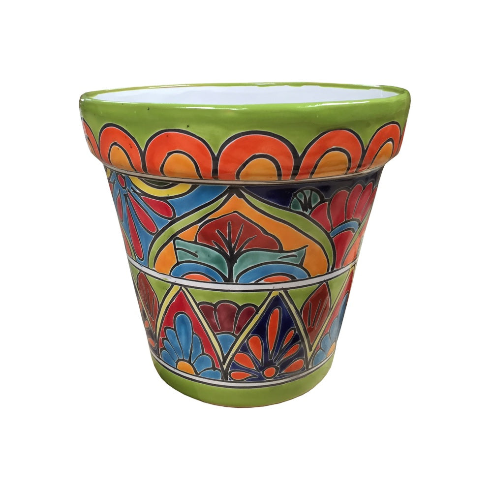 Avera Products APG025120 Ceramic Talavera Planter, Multicolored