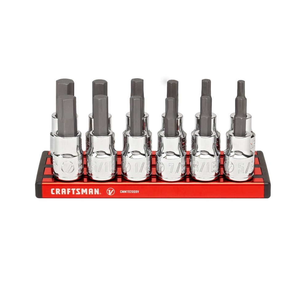 Craftsman CMMT17735V Metric and SAE Hex Bit Socket Set, 3/8 inch