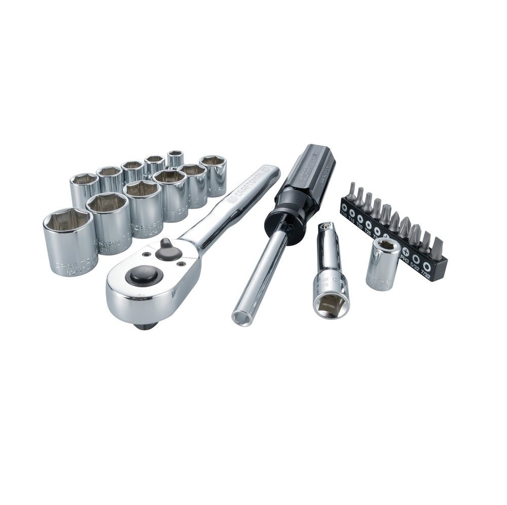 Craftsman CMMT12011 Metric 6 Point Nano Mechanic Tool Set, 3/8 inch