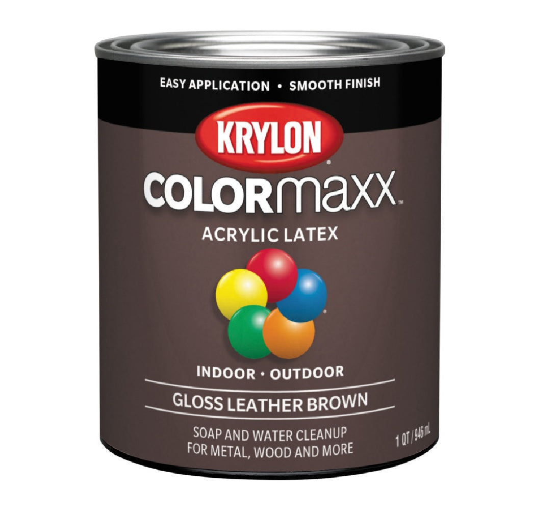 Krylon K05622007 COLORmaxx Interior/Exterior Paint, Brown