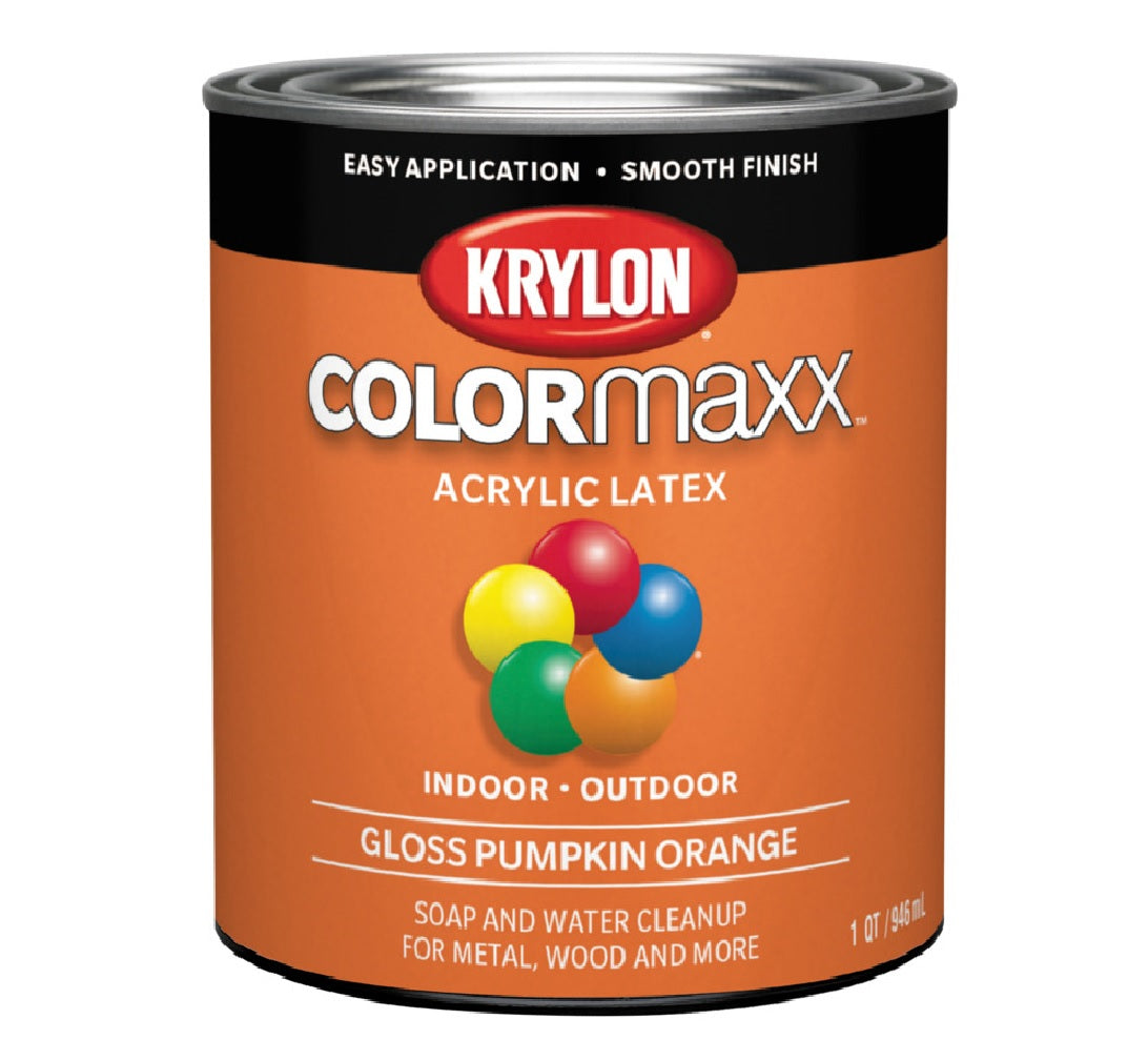 Krylon K05643007 COLORmaxx Interior/Exterior Paint, Orange
