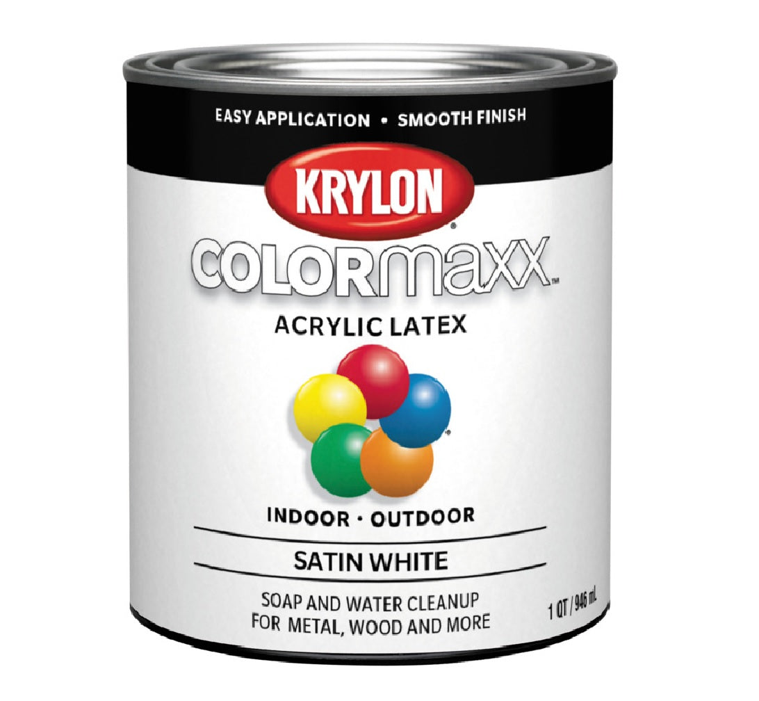 Krylon K05628007 COLORmaxx Interior/Exterior Paint, White