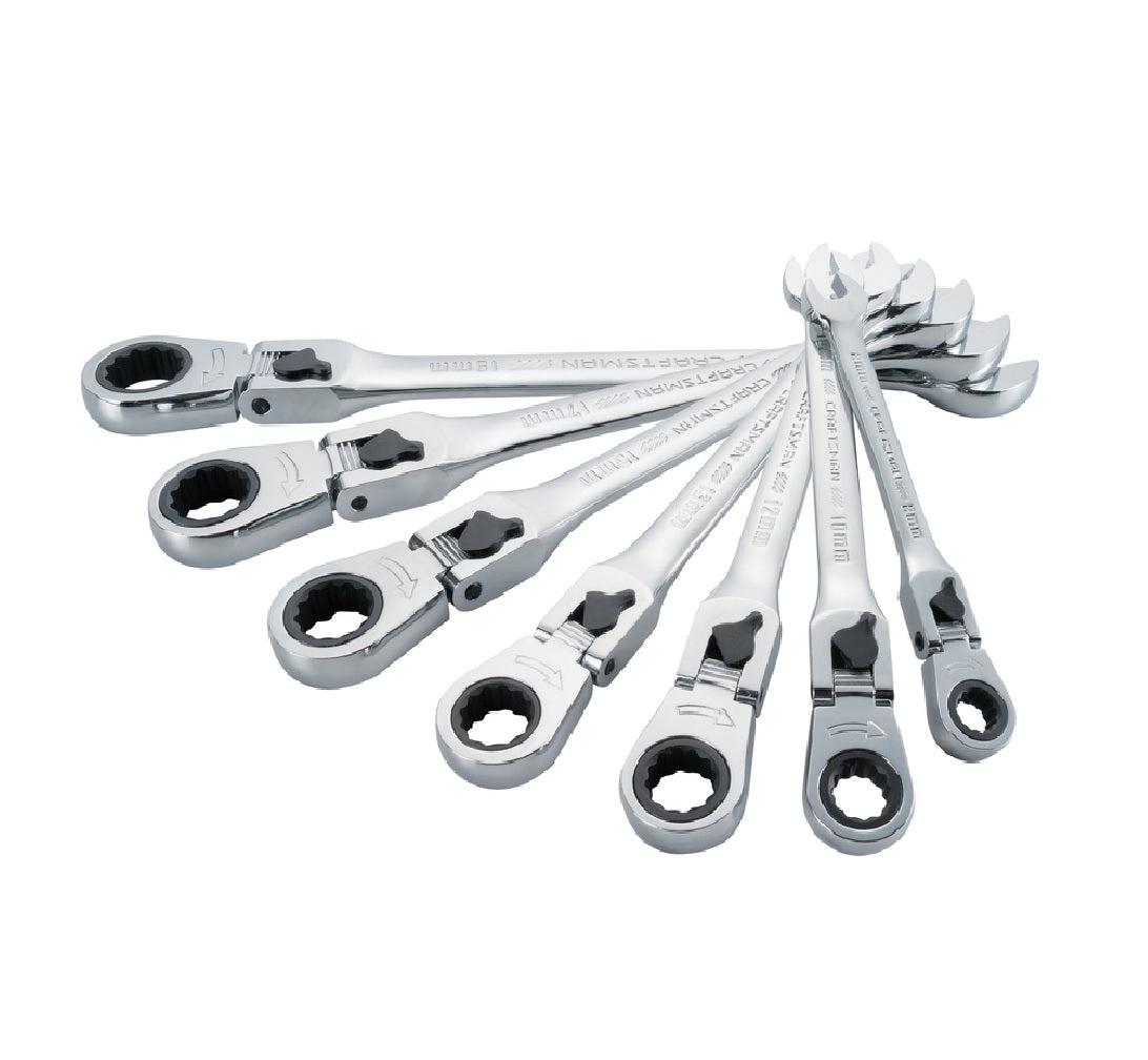 Craftsman CMMT12061 Metric Flex Reversible Ratcheting Wrench Set