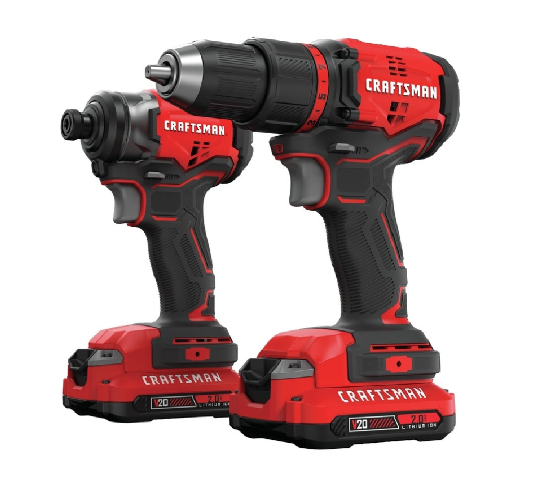 Craftsman CMCK210C2 Cordless Brushless Compact Drill and Impact Driver Kit