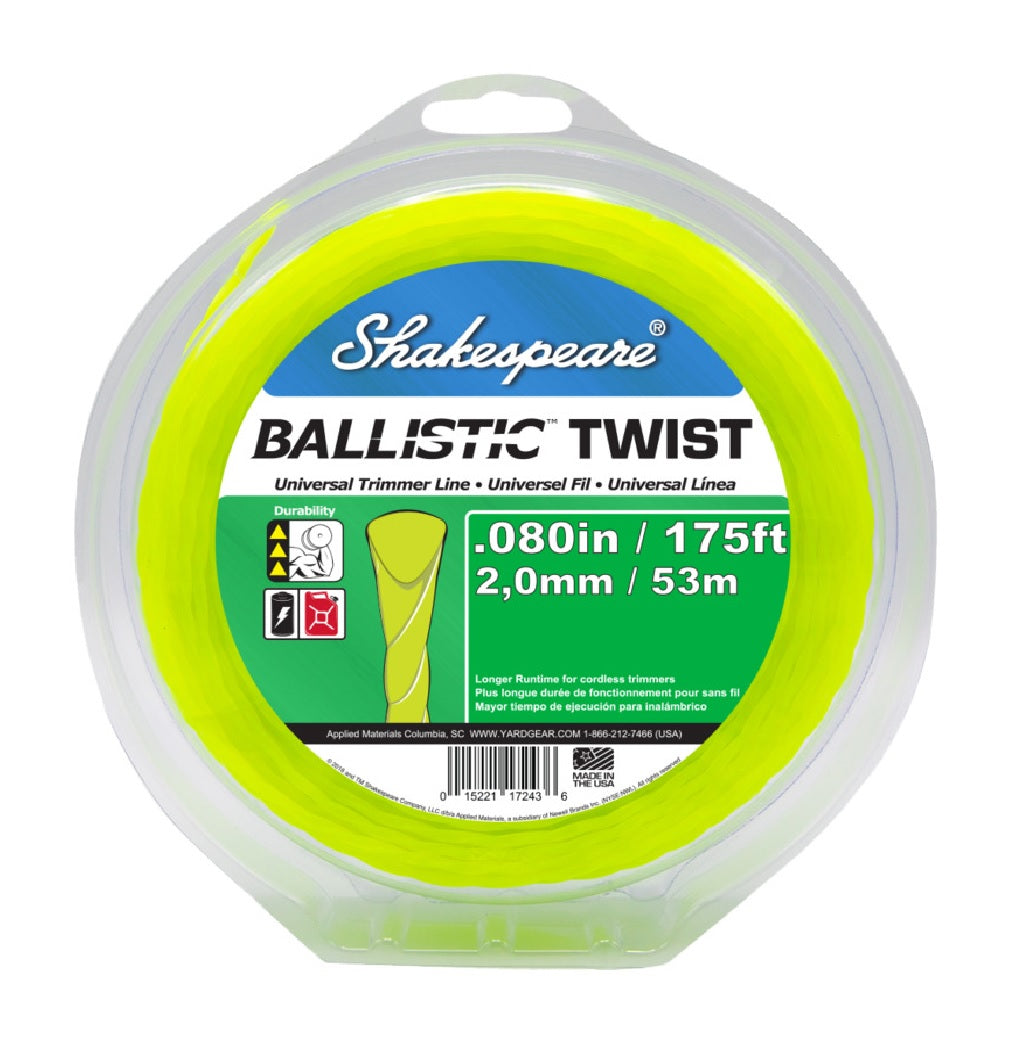 Shakespeare BALLISTIC 17243 Trimmer Twist Line, 175 feet