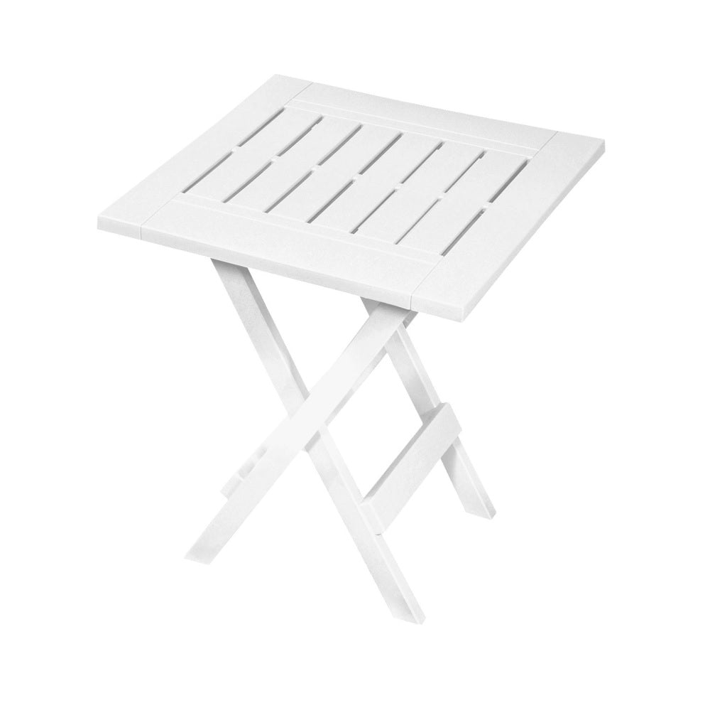 Gracious Living 14195-6PDQ Foldable Side Table, White