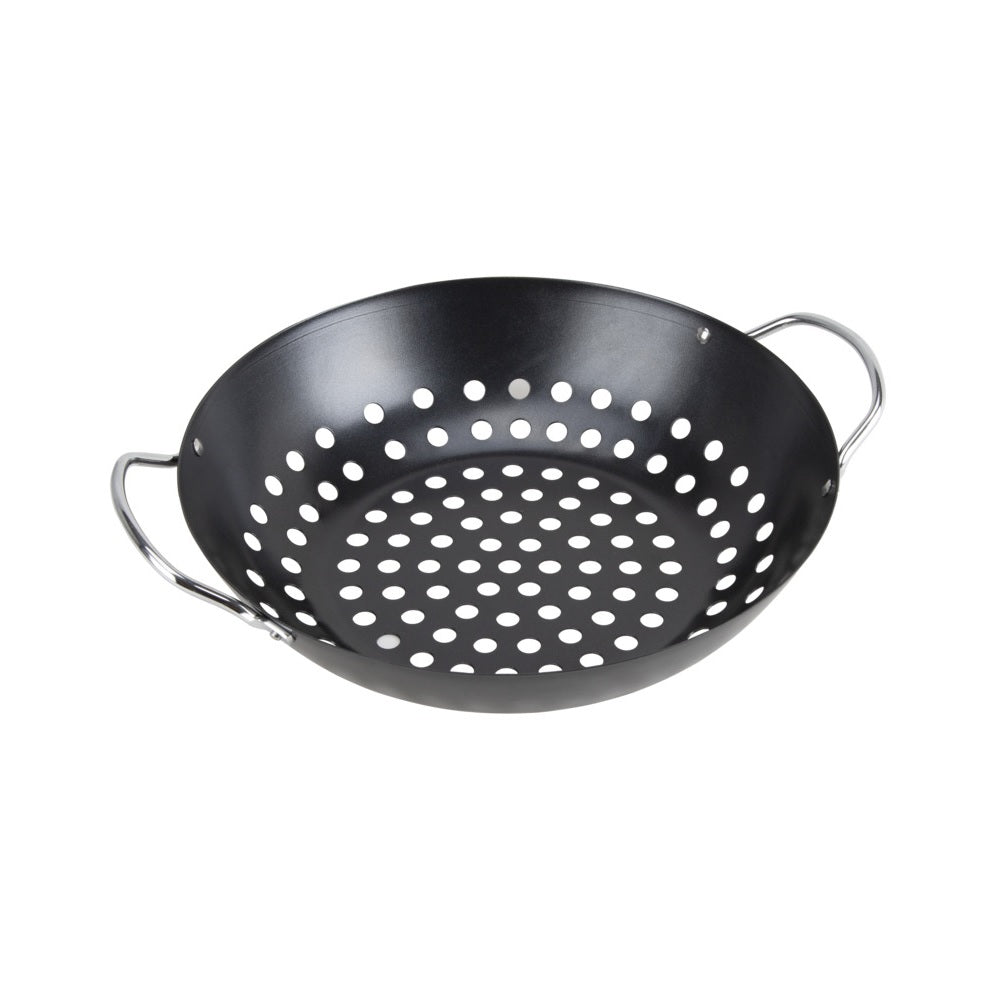 Omaha BBQ-33002 Non-Stick Grill Basket, Steel, Black