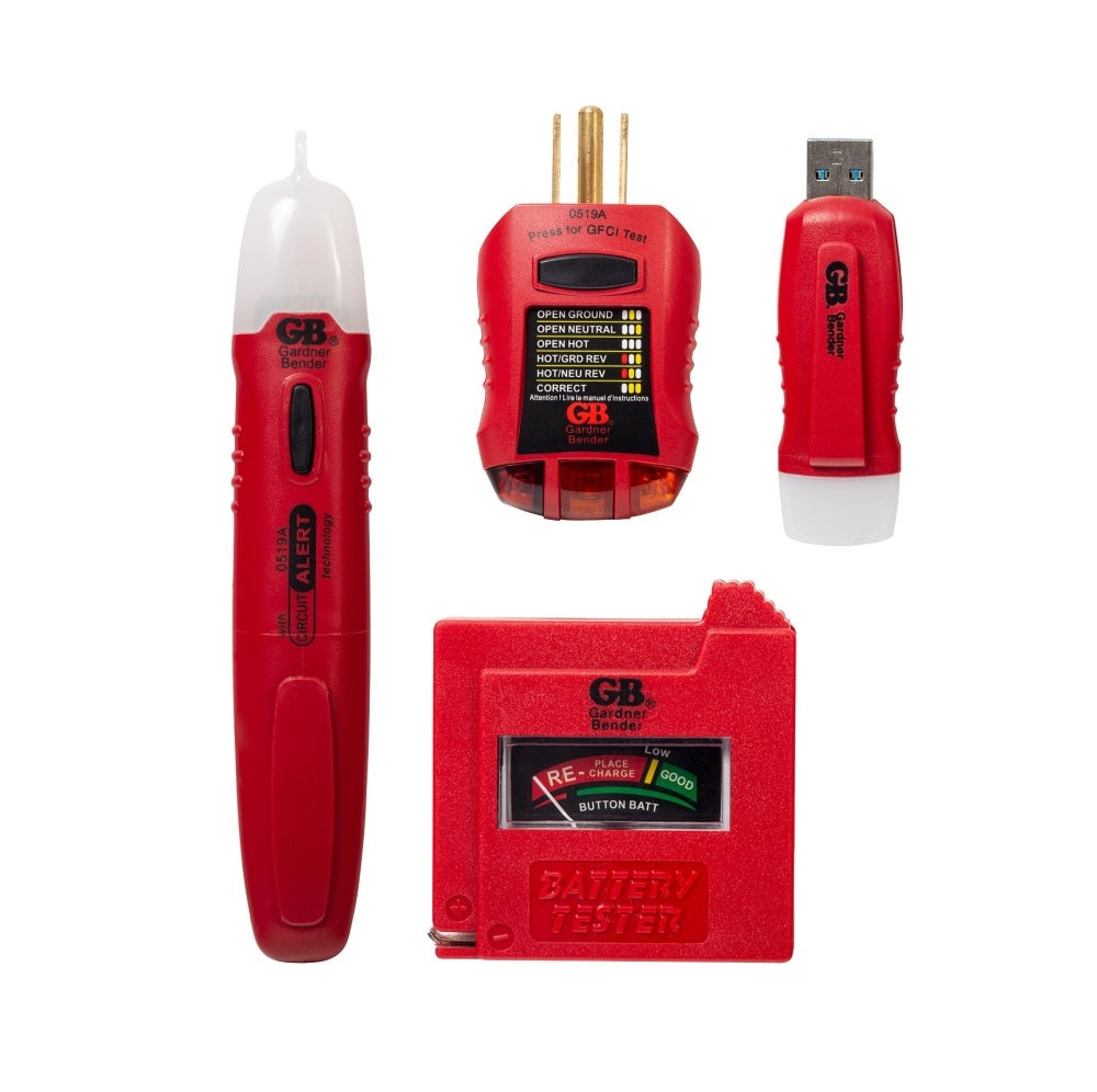 Gardner Bender GK-5 Electrical Tester Kit, Plastic, Red