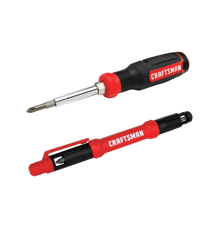 Craftsman CMHT60178 Multi-Bit Screwdriver, 3-1/2 inch, 10 piece