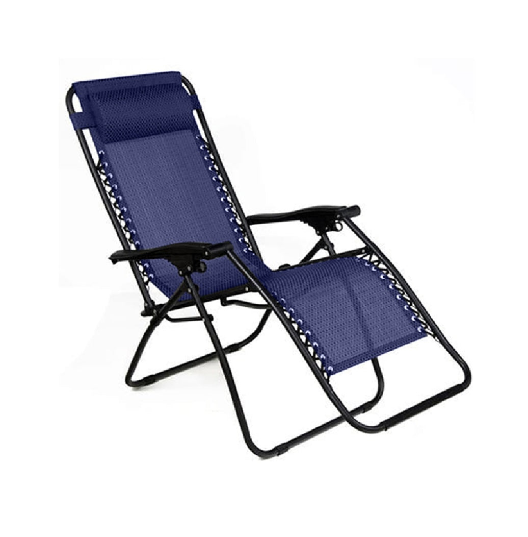 Living Accents ACE22-REGNVY Zero Gravity Folding Lounger, Black