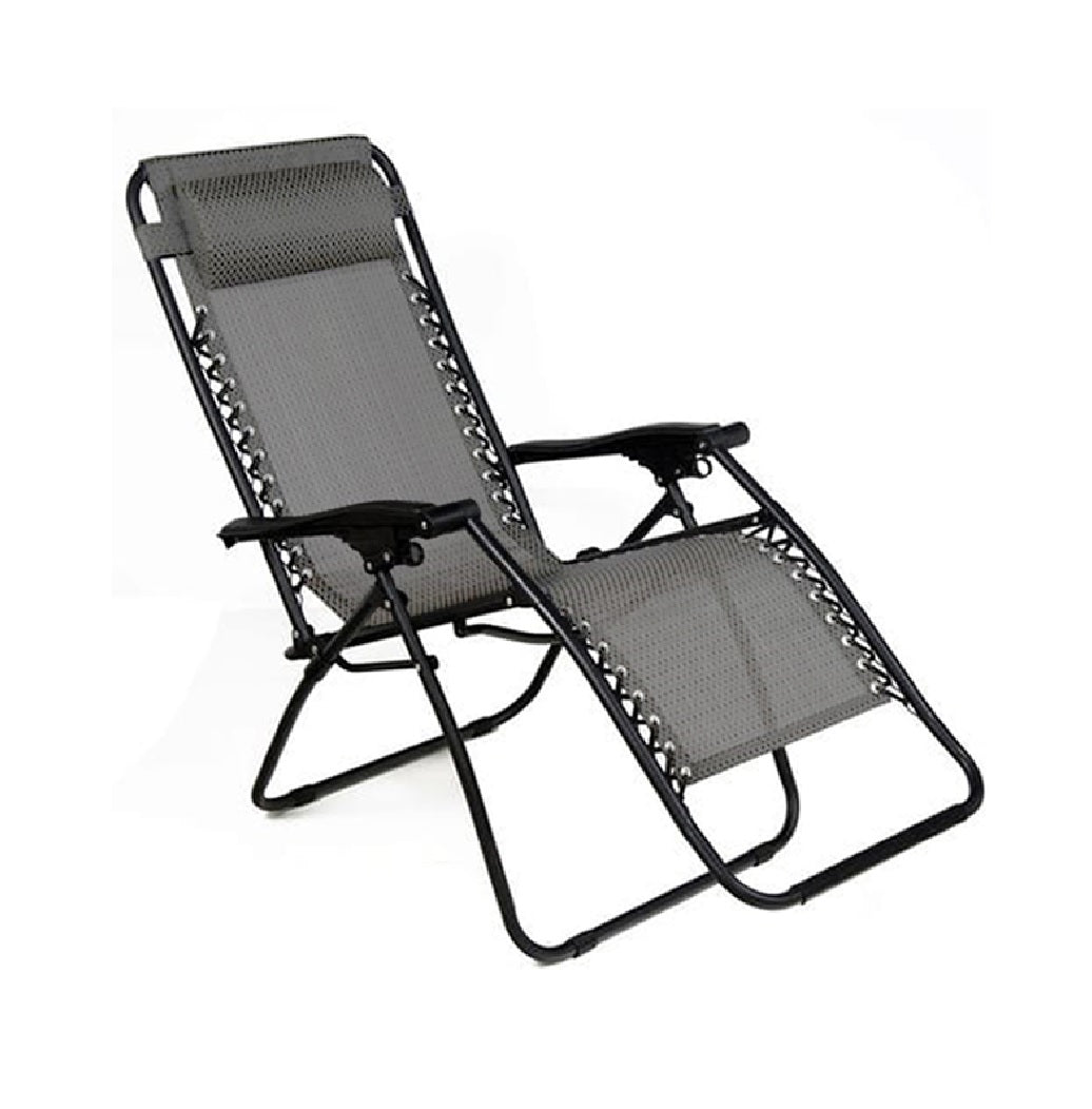 Living Accents ACE22-REGGRY Zero Gravity Folding Lounger, Grey