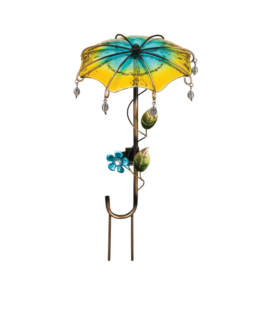 Regal Art & Gift 12546 Umbrella Solar Garden Stake, Multicolored