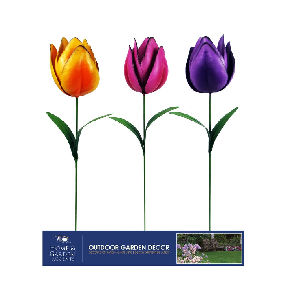 Alpine QEL829A Tulip Planter Stake, Metal, 12 Inch