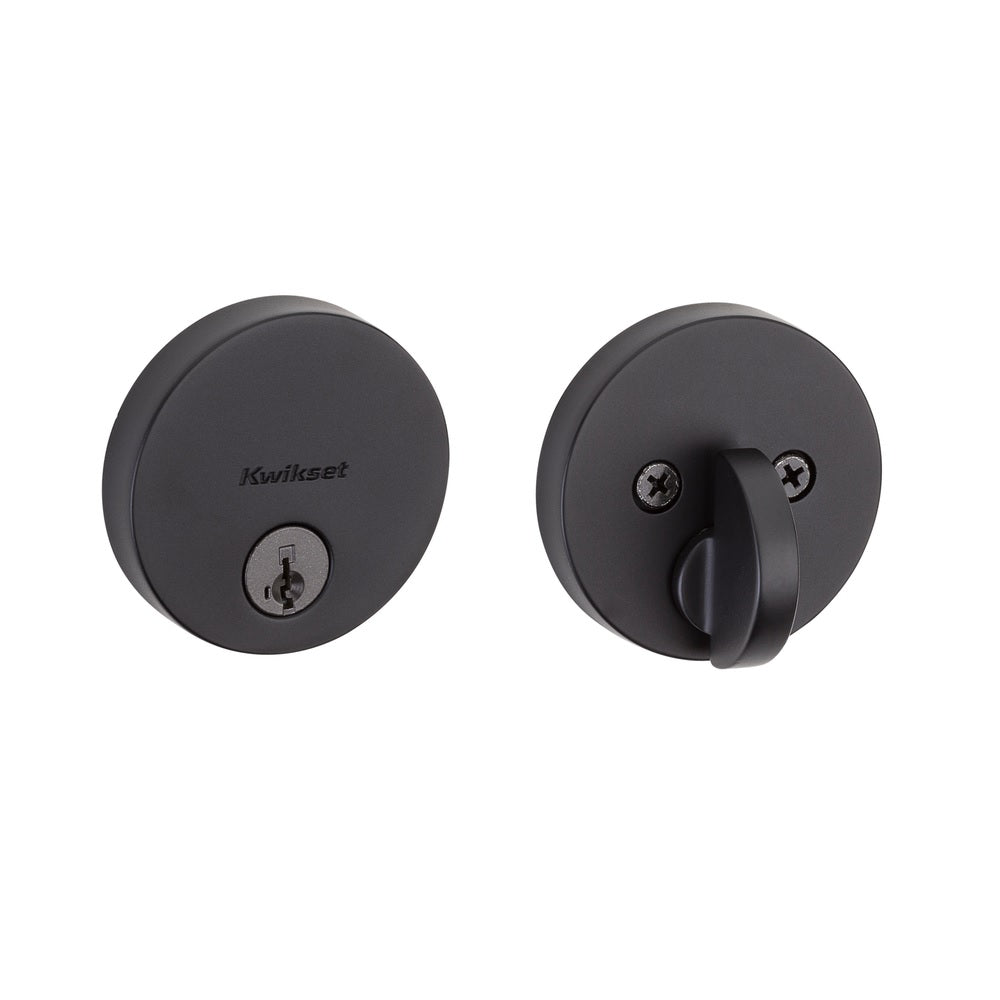 Kwikset 92580-020 Metal Deadbolt, Matte Black