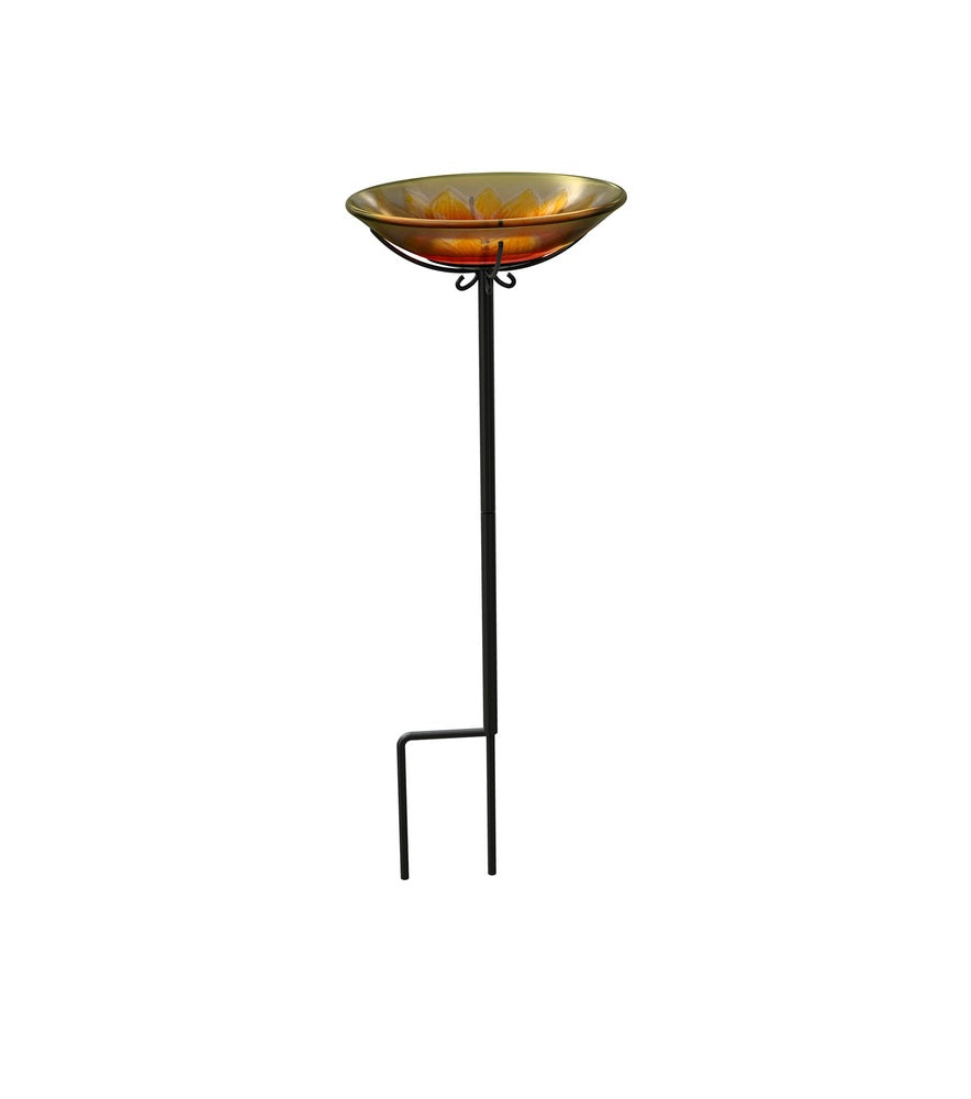 Panacea 82912 Bird Bath with Stake, Assorted, 10.5 inch
