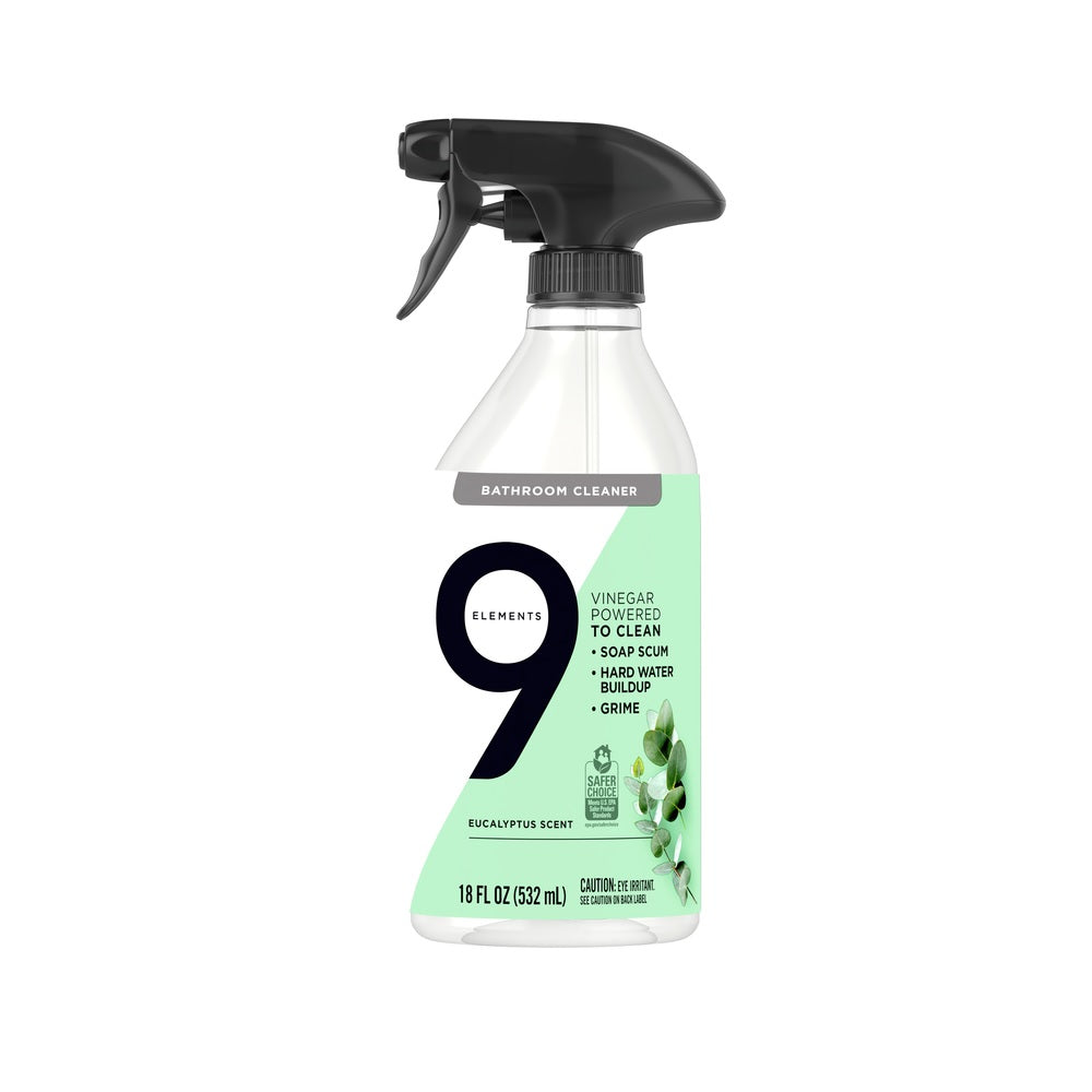 9 Elements 95601 Eucalyptus Scent Bathroom Cleaner, 18 oz