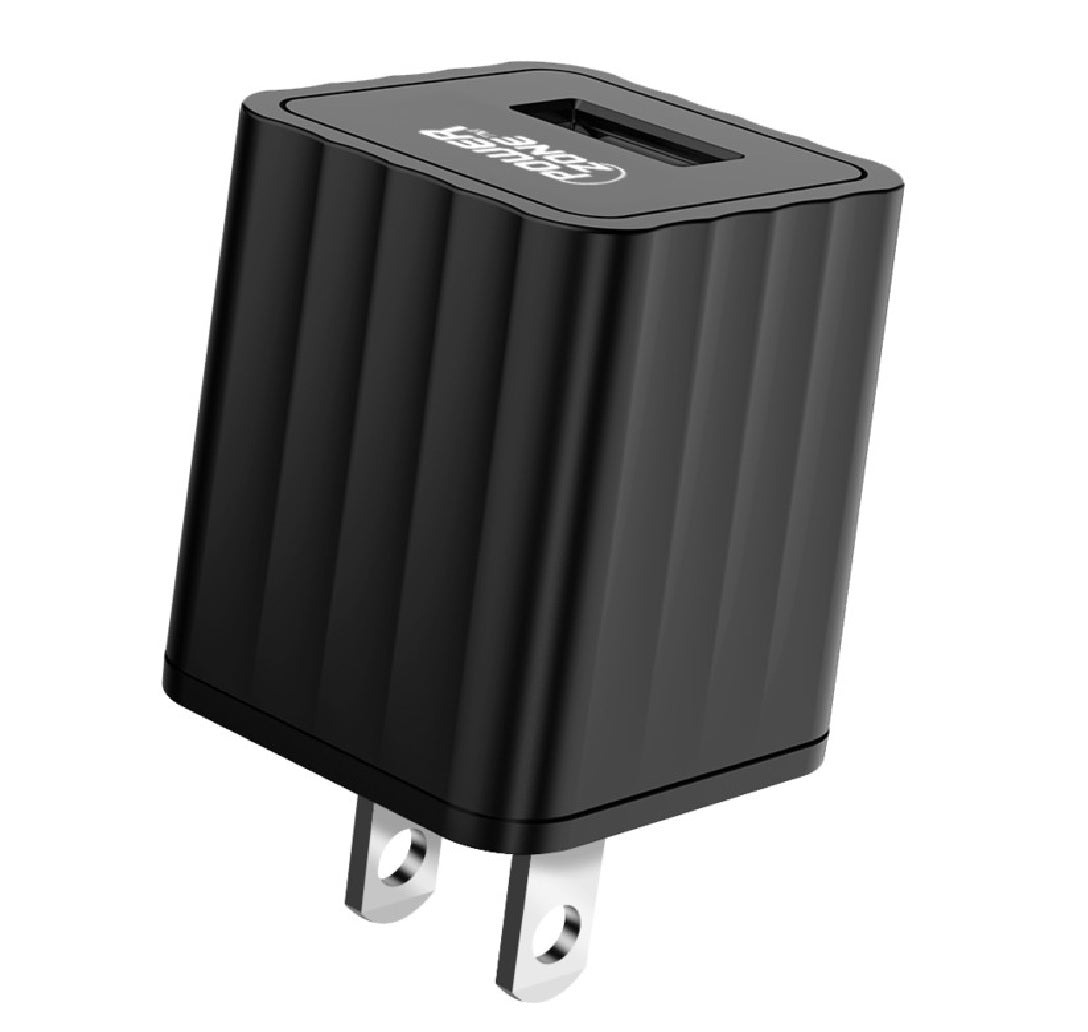 PowerZone KL-50100A USB Wall Charger, Black