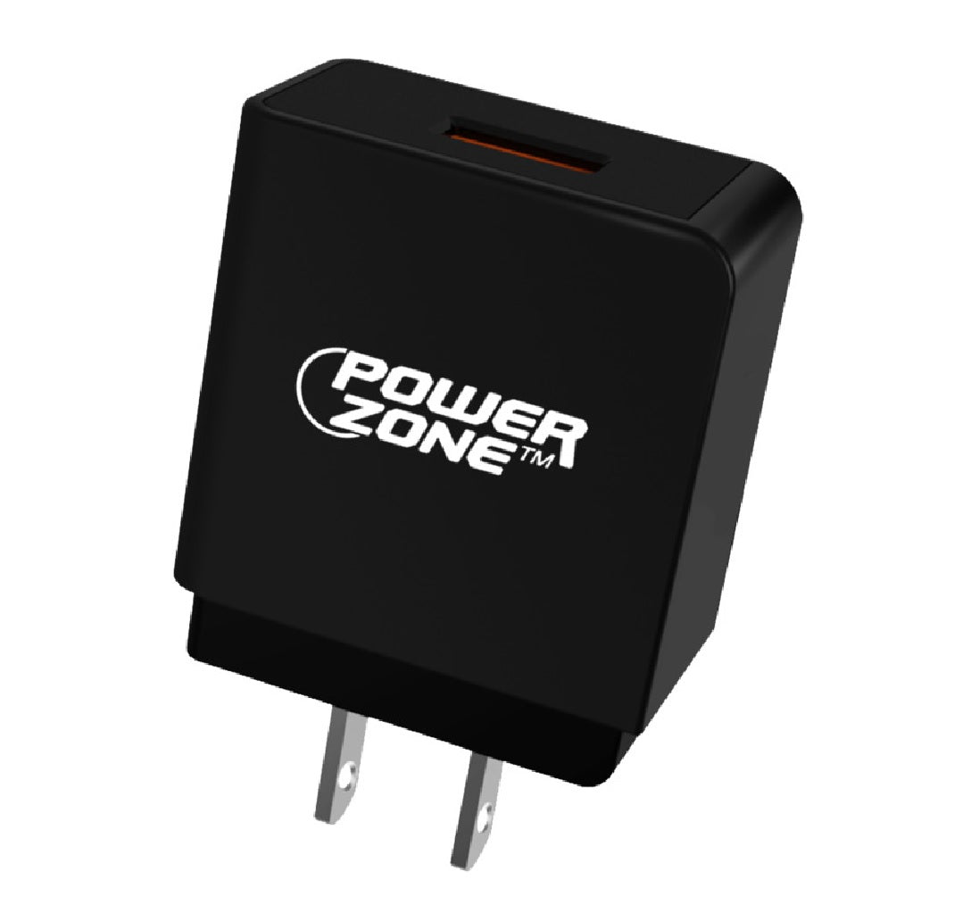 PowerZone KL-551A Quick Charge 3.0 USB Wall Charger, Black