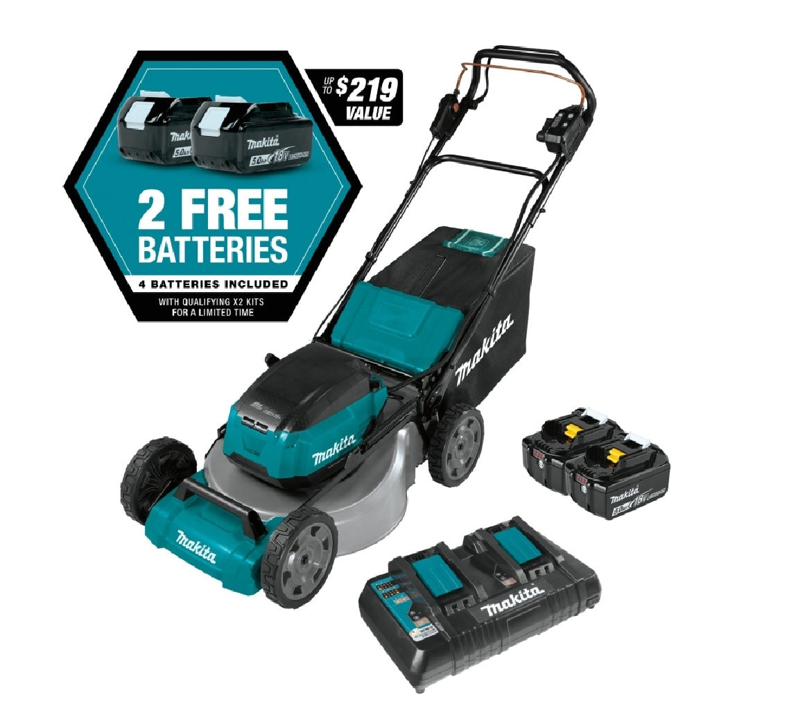 Makita XML08PT1 Lawn Mower Kit, Lithium-Ion Battery