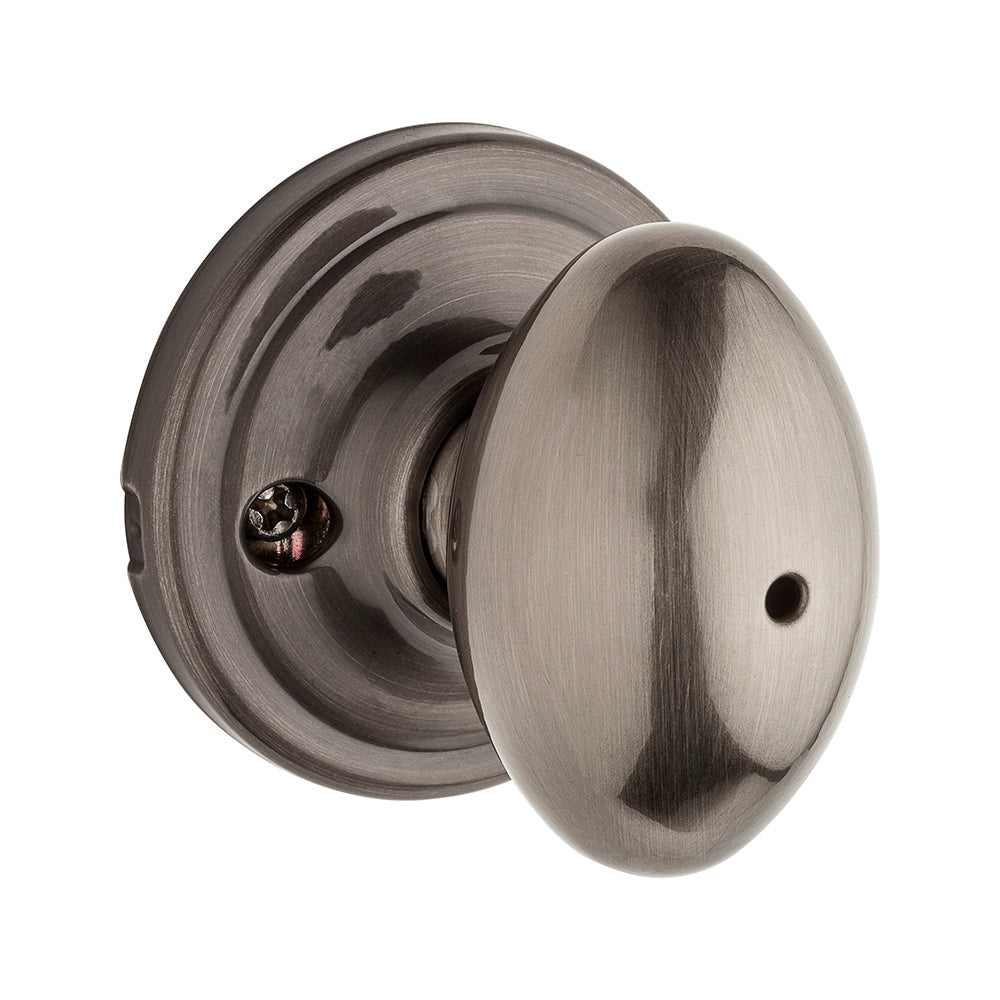Kwikset 730L 15AGC Laurel Privacy Knob, Antique Nickel