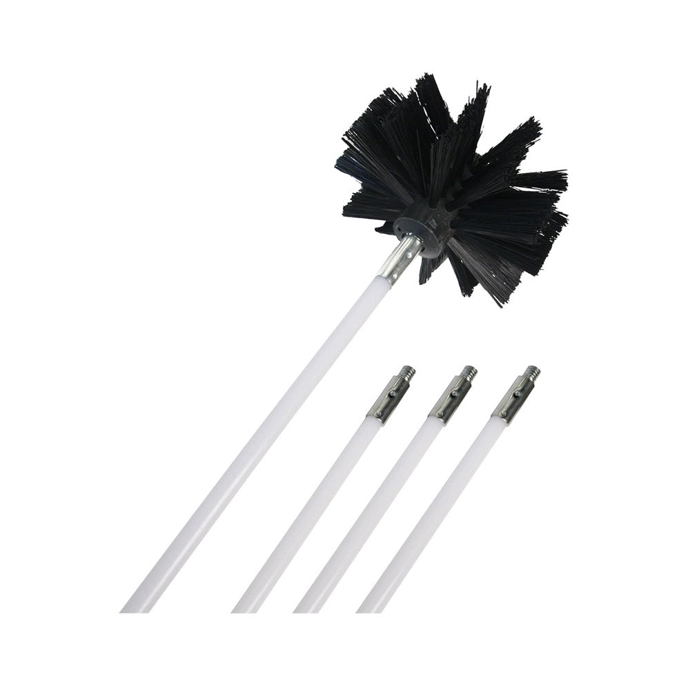Dundas Jafine PCPBZW Drill Powered Duct Brush, Gray, 8 ft
