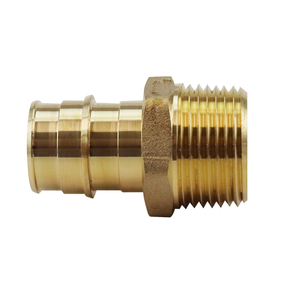 Apollo Valves EPXMA3434 PEX-A Barb Adapter, Brass, 1.8 Inch X 3/4 Inch