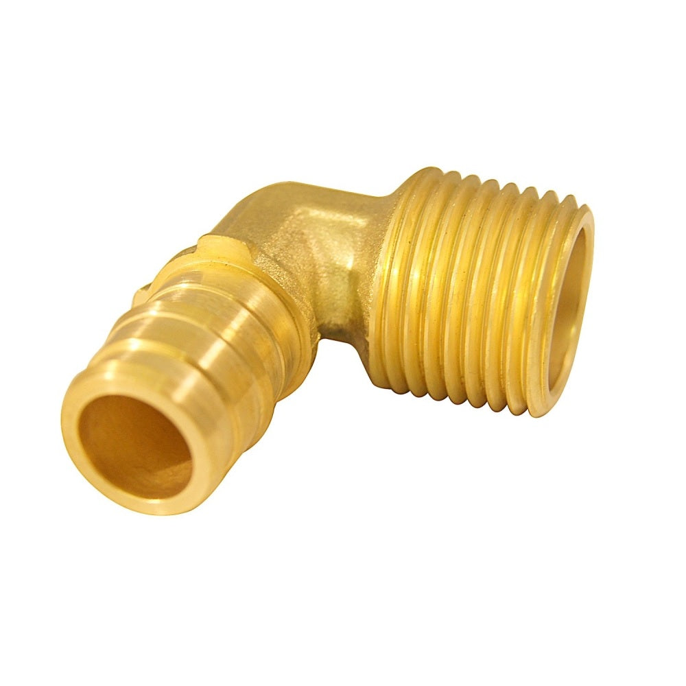 Apollo Valves EPXME1212 PEX-A Barb Elbow, Brass, 90 deg