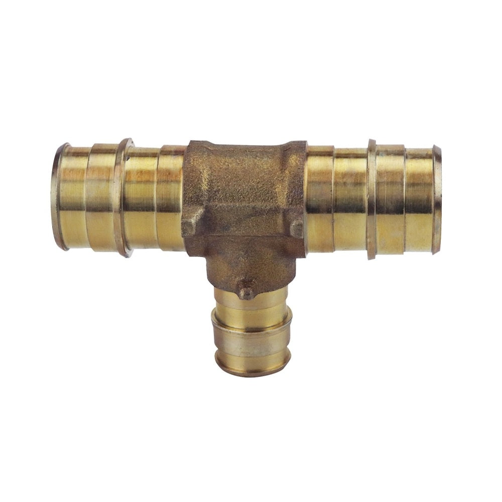 Apollo Valves EPXT343412 PEX-A Barb Tee, Brass, 3/4 Inch x 1/2 Inch
