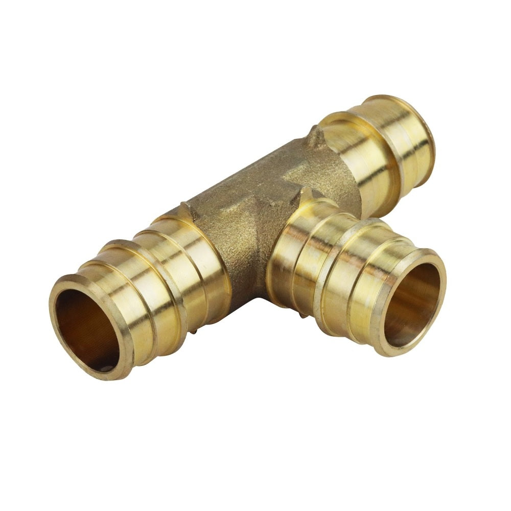 Apollo Valves EPXT34 PEX-A Barb Tee, Brass, 3/4 Inch
