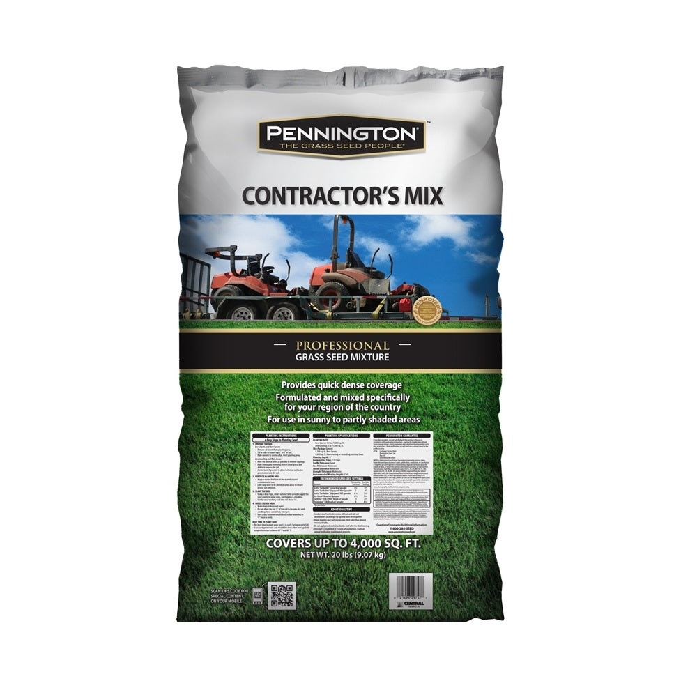 Pennington 100516637 Contractors Mix Grass Seed, 20 lb