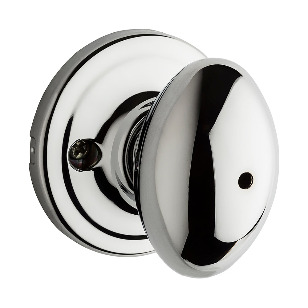 Kwikset 730L 26GC Laurel Privacy Knob, Polished Chrome