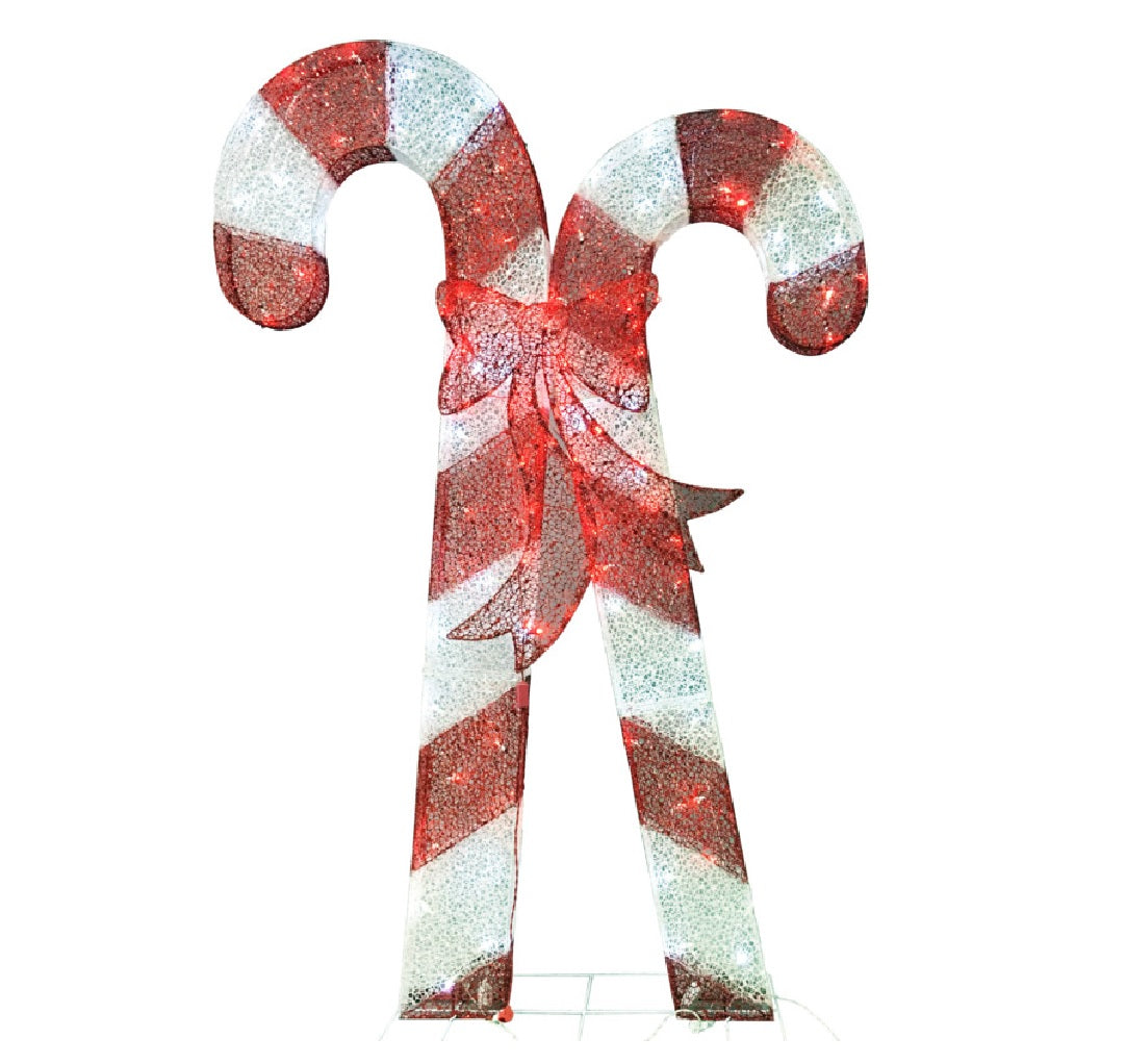 Santas Forest 58507 Fabric Candy Cane 3D, 84 Inch