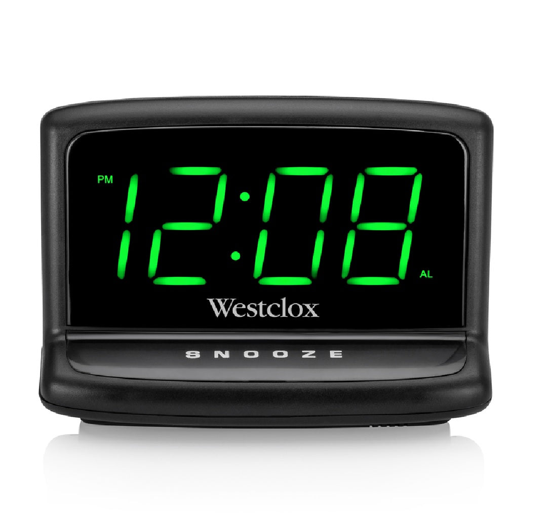 Westclox 71035G LED Plug-In Alarm Clock, Plastic