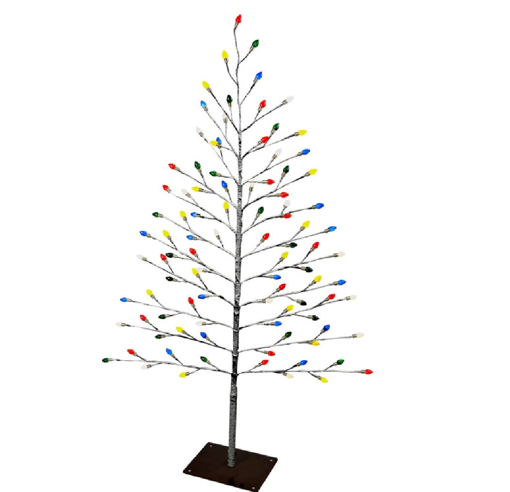 Holiday Bright Lights FSTKT40MUTW Tree Flat Metal, 4 Feet