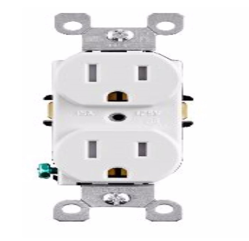 Leviton T5248-WCP Duplex Outlet, White