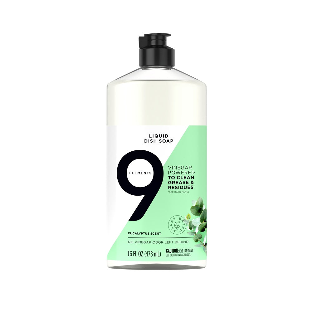 9 Elements 96060 Scent Liquid Dish Soap, 16 Oz