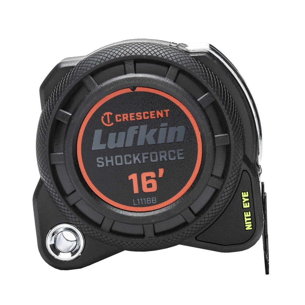 Crescent L1116B Lufkin Shockforce Nite Eye Tape Measure, 1-3/16 Inch X 16 ft