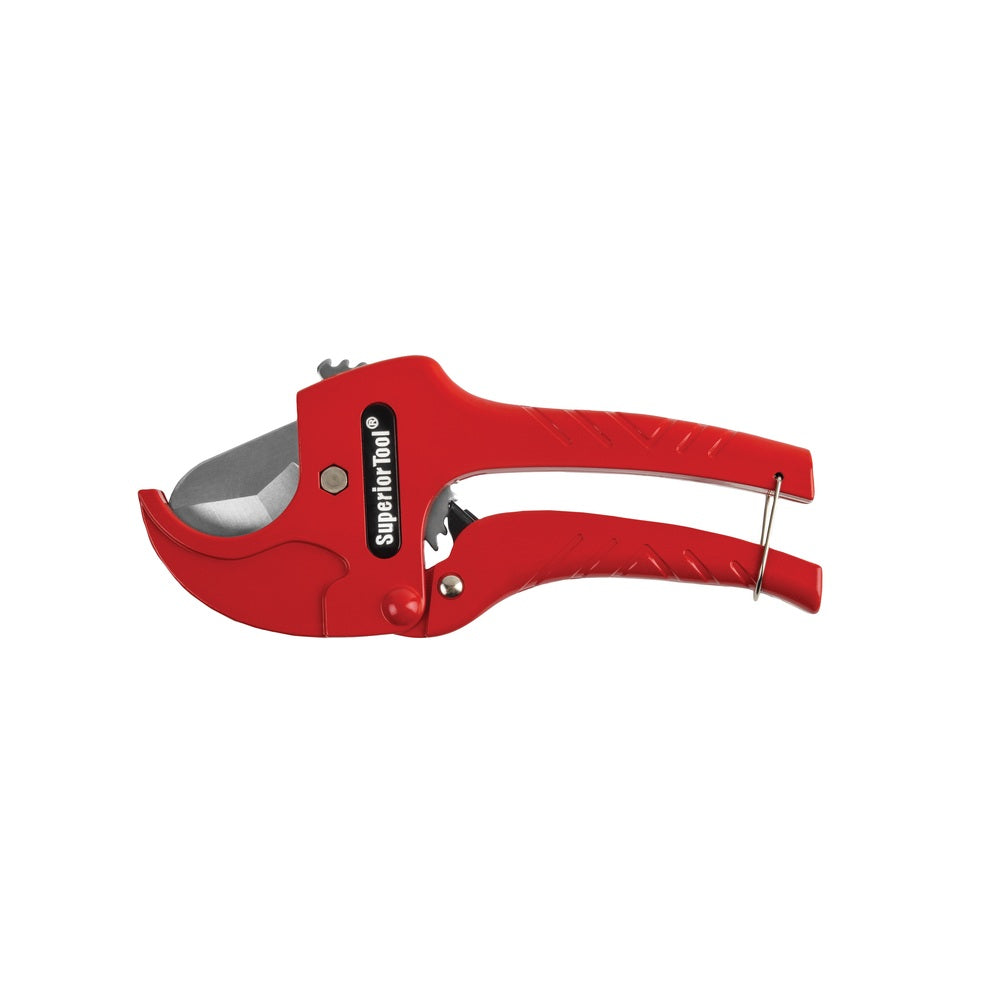 Superior Tool 37110 Ratcheting Pipe Cutter, 1-5/16 Inch, Red
