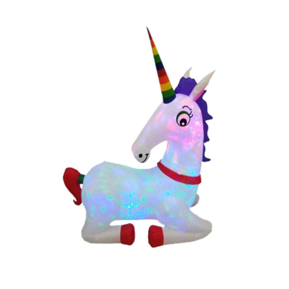 Santas Forest 90606 Unicorn Inflatable, 5 ft