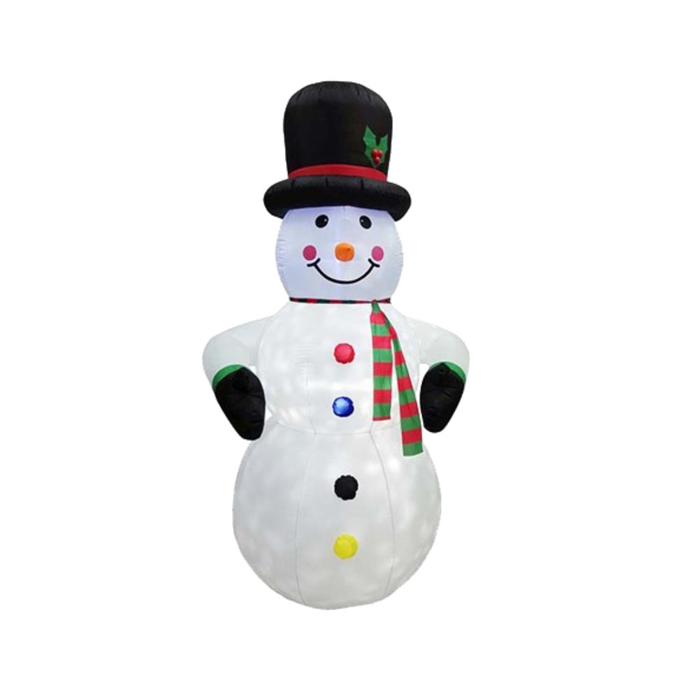 Santas Forest 90608 Snowman Inflatable w/Mitten, 8 ft