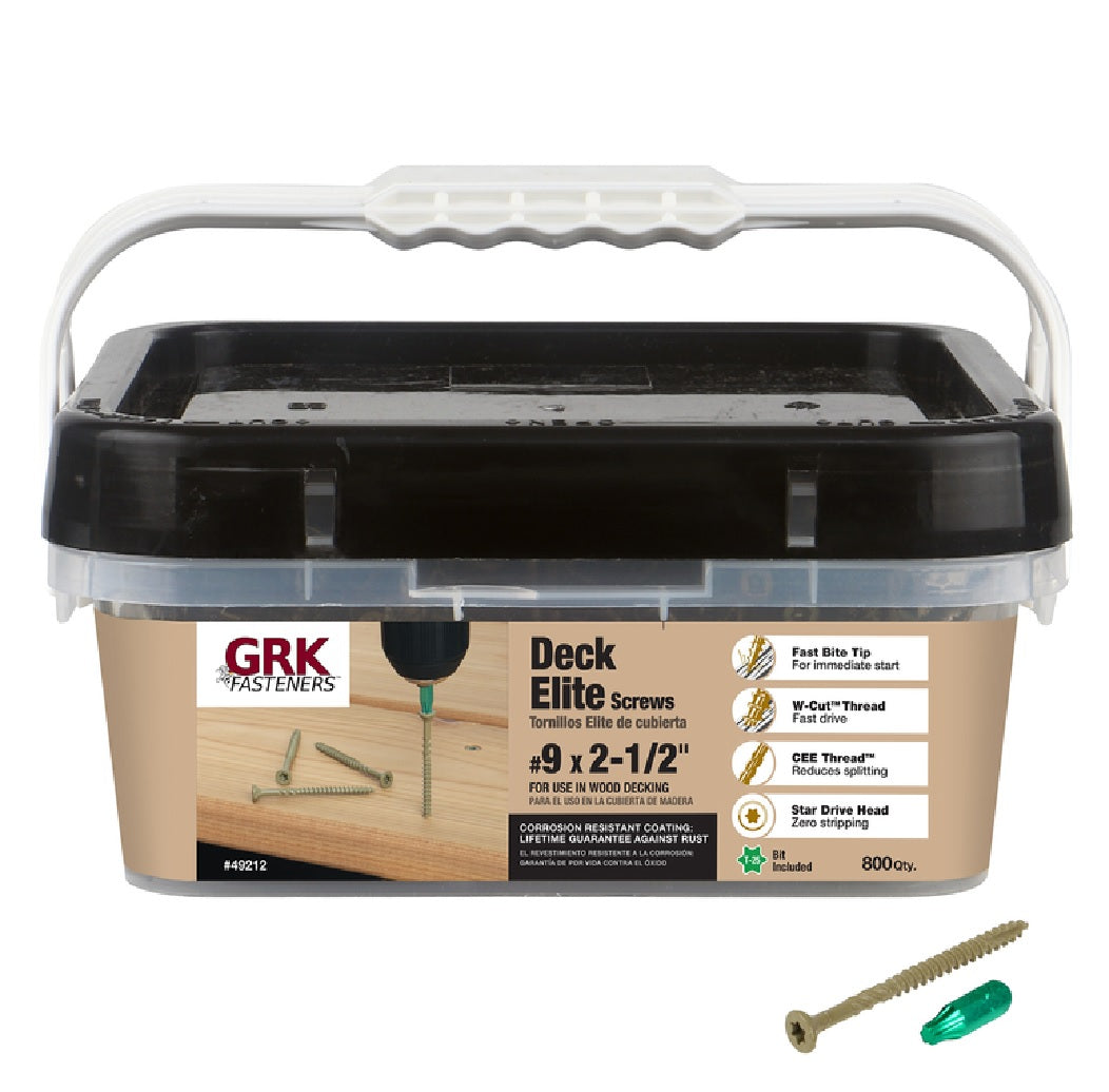 GRK 49212 Deck Elite Star Head Deck Screws, Steel