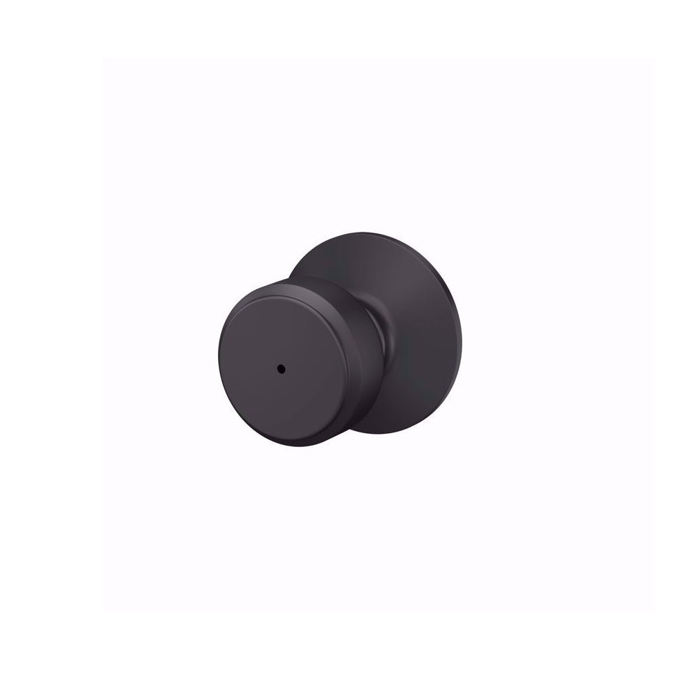 Schlage F40VBWE622 Bowery Bed and Bath Knob, Matte Black