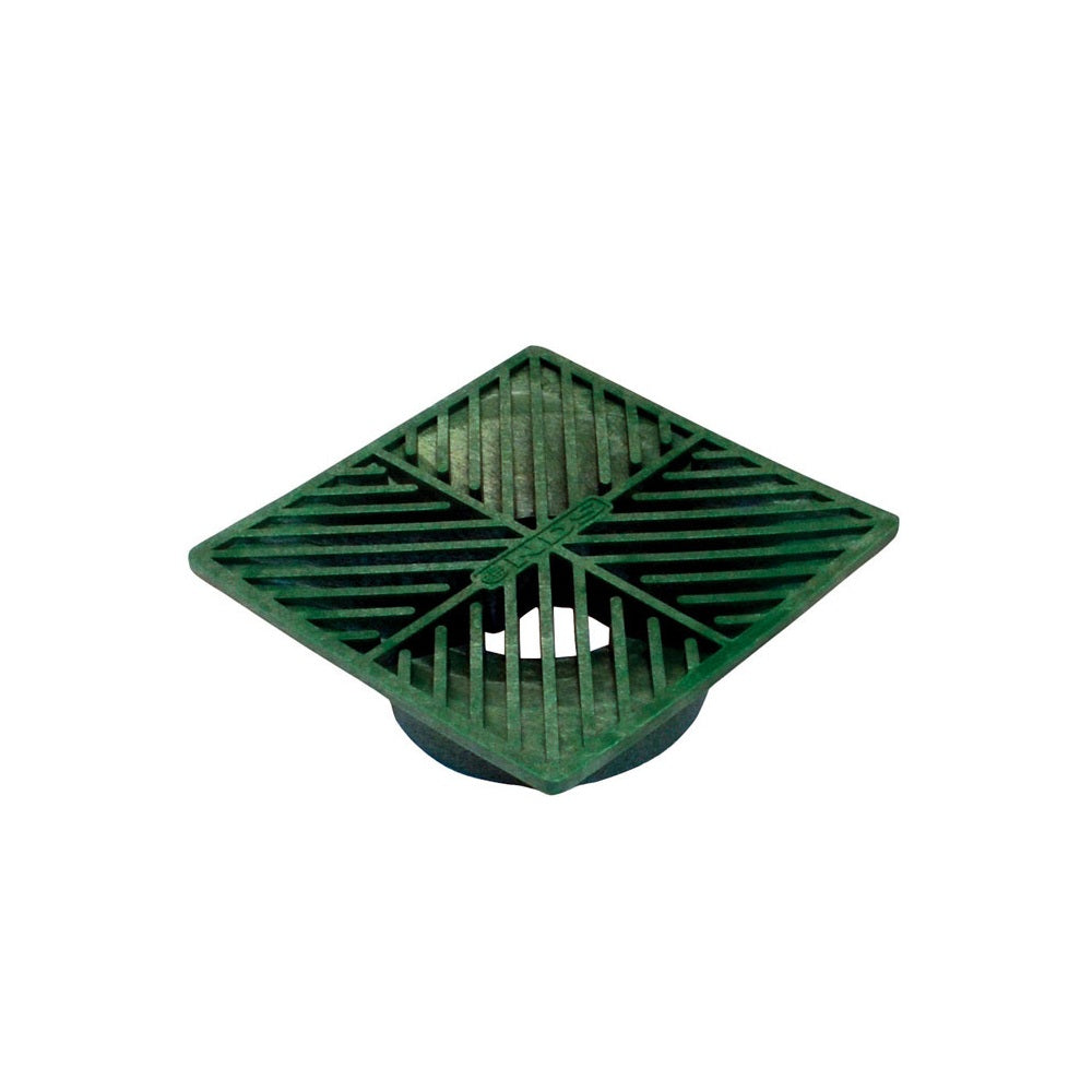 NDS 5 Square Polyethylene Drain Grate, Green, 6 Inch