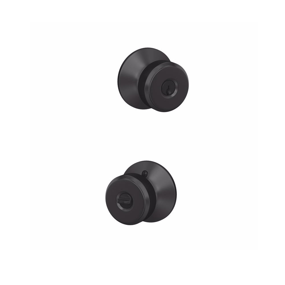 Schlage F51VBWE622 Bowery Entry Knob, Matte Black