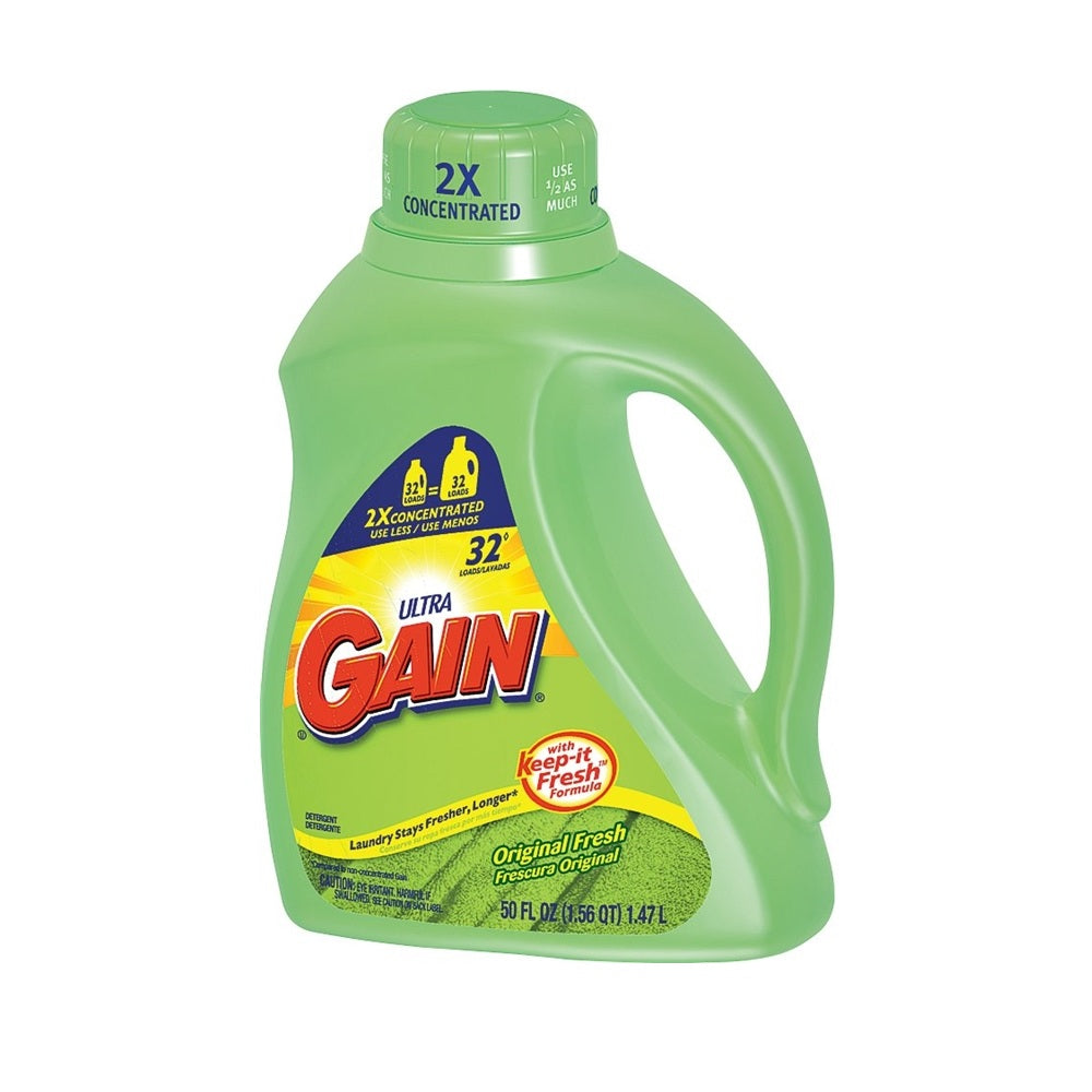 Gain 55861 Liquid Laundry Detergent, 50 oz Bottle