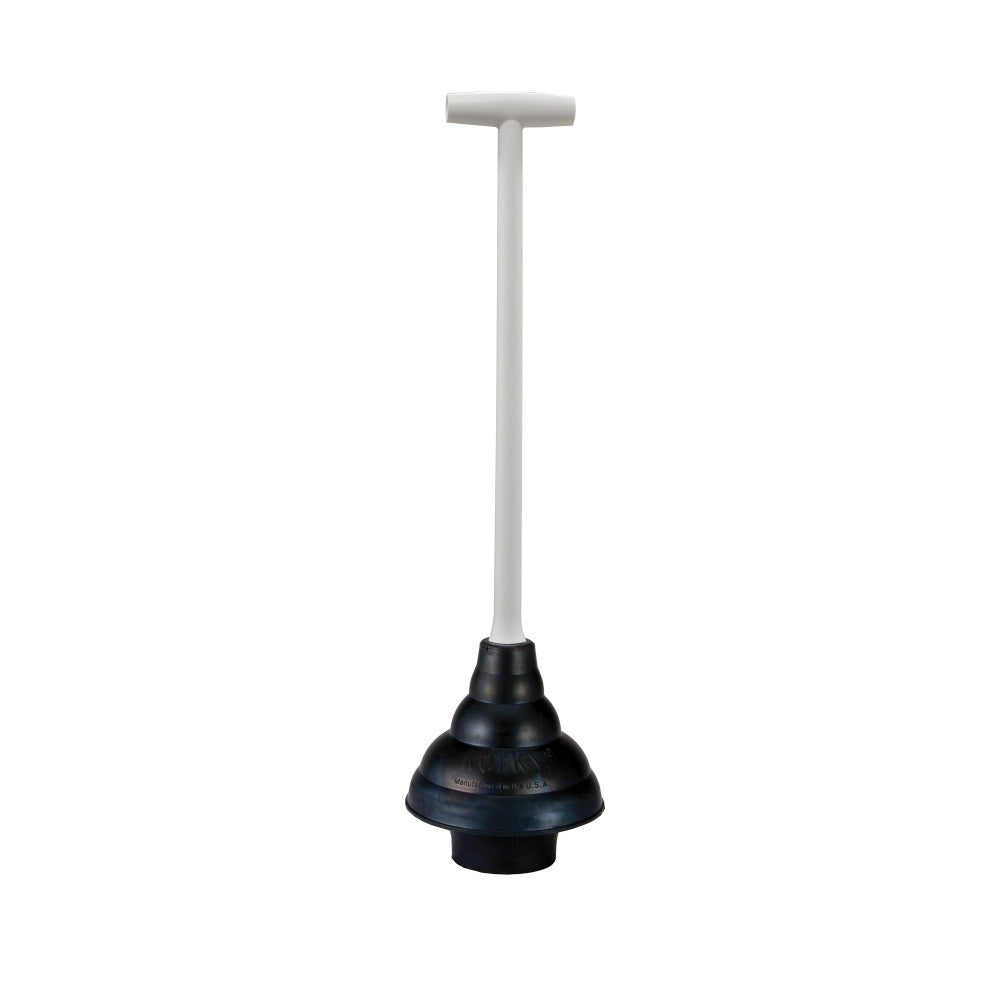 Korky 93-12W Toilet Plunger, Black And White