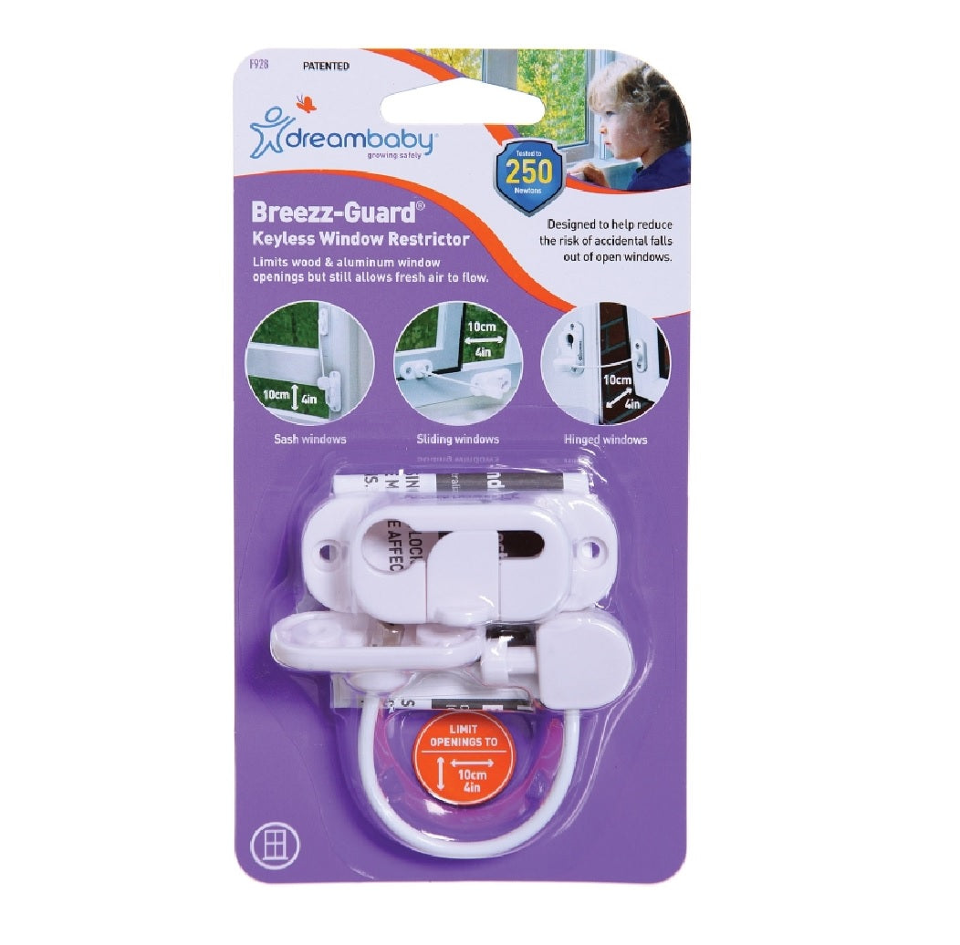 Dreambaby L928 Breezz Guard Keyless Window Restrictor, Plastic